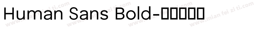 Human Sans Bold字体转换